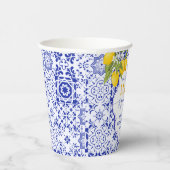 ブルーイタリアンメインスクイーズ ブライダルシャワーレモン 紙コップ (右)