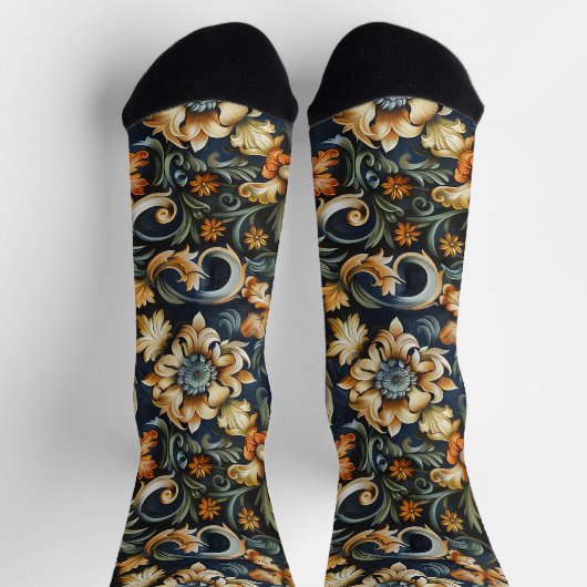 ブルーイタリアンルネッサンス ソックス (上部)