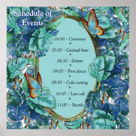 ブルーイッシュターコイズモン離れステラ&蝶 ポスター