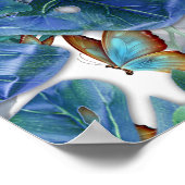 ブルーイッシュターコイズモン離れステラ&蝶 ポスター (角)