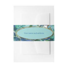 ブルーイッシュターコイズモン離れステラ&蝶 招待状ベリーバンド