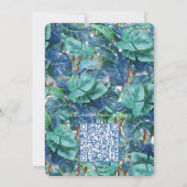 ブルーイッシュターコイズモン離れステラ&蝶 招待状 (裏面)