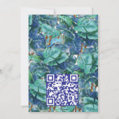 ブルーイッシュターコイズモン離れステラ&蝶 招待状 (裏面)