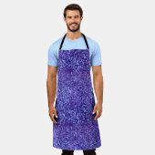 ブルーイッシュパープルグリッター エプロン (着用した状態)