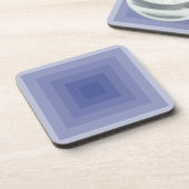 ブルーイッシュパープルスクエアジオメトリ コースター (左側)