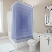 ブルーイッシュパープルスクエアジオメトリ シャワーカーテン (インサイチュ)