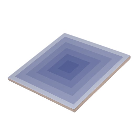 ブルーイッシュパープルスクエアジオメトリ タイル (側面)