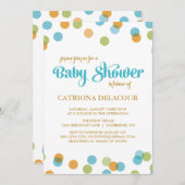 ブルーイットは男の子の紙吹雪 |ベビーシャワー招待状 招待状 (正面/裏面)