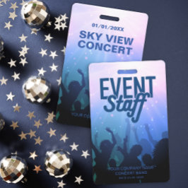 ブルーイベントスタッフバッジ(コンサートまたはフェスティバル) バッジ