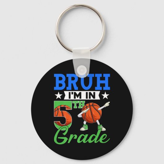 ブルーイムインファイブグレードバスケットボール新学期少年 キーホルダー (正面)