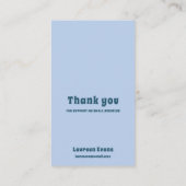 ブルーイヤリング表示名刺 名刺 (裏面)