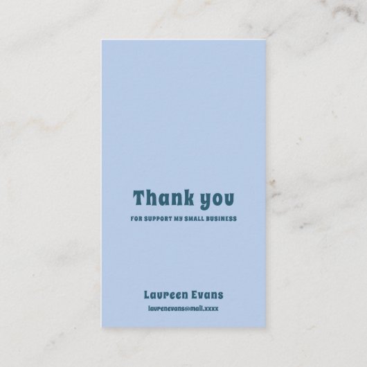 ブルーイヤリング表示名刺 名刺 (裏面)