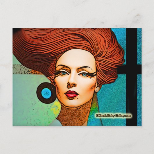 「ブルーイヤリング」はがき ポストカード (正面)