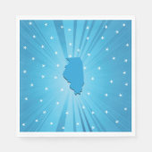 ブルーイリノイ紙ナプキンス スタンダードランチョンナプキン (正面)