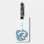 ブルーイルカーリングサンダーコーブバー ラゲッジタグ (裏面縦)