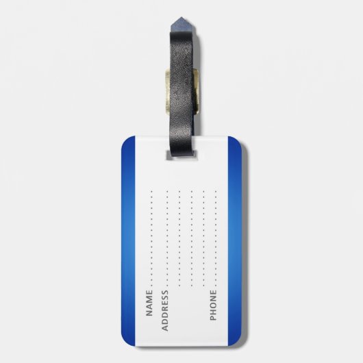 ブルーイルカ ラゲッジタグ (裏面縦)