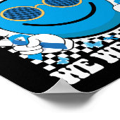 ブルーインオヴェンティーンヴェンツィア衣服ブルー糖尿病認識度 ポスター (角)