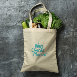 ブルーインキハンドレター古代ラテン引用文 トートバッグ