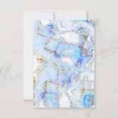 ブルーインクおよびフェイクグリッター | First Holy Communion 招待状 (裏面)