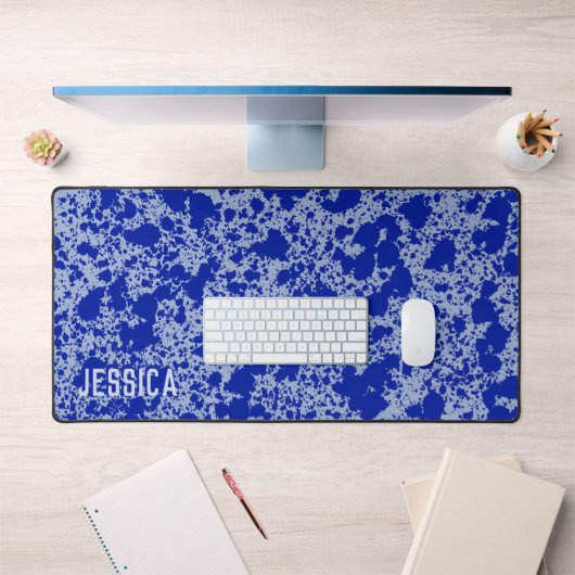 ブルーインクオンブルースカイシンプルモダン デスクマット (オフィス1)