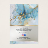 ブルーインクマーブルネックレスディスプレイカード (裏面)