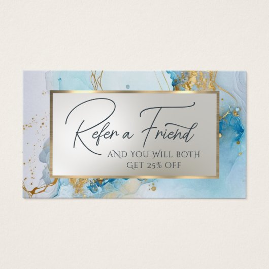 ブルーインク大理石の紹介カード (正面)