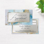 ブルーインク大理石アポイントメントカード (デスク)