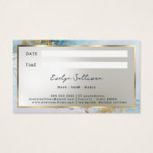 ブルーインク大理石アポイントメントカード (裏面)