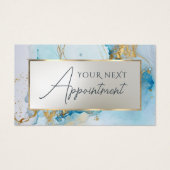 ブルーインク大理石アポイントメントカード (正面)