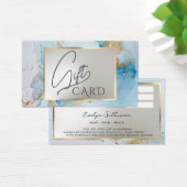 ブルーインク大理石ギフトカード (デスク)