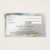 ブルーインク大理石ギフトカード (裏面)