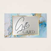 ブルーインク大理石ギフトカード (正面)