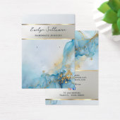 ブルーインク大理石ジュエリー表示カード (デスク)