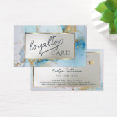 ブルーインク大理石ロイヤリティカード (デスク)