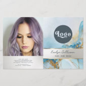 ブルーインク大理石二枚葉紙 (正面)