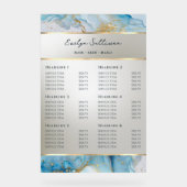 ブルーインク大理石価格表 アクリルサイン (正面)