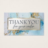 ブルーインク大理石割引カード (正面)