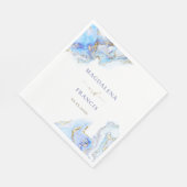 ブルーインク大理石結婚のナプキン スタンダードランチョンナプキン (角)