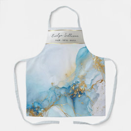 ブルーインク大理石製エプロン エプロン
