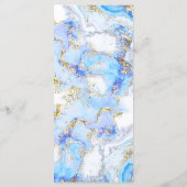 ブルーインク流体大理石メニュー メニュー (裏面)