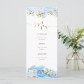 ブルーインク流体大理石メニュー メニュー (スタンド正面)