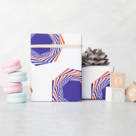 ブルーインク球グラフィックス抽象芸術アートパターン ラッピングペーパー