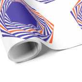 ブルーインク球グラフィックス抽象芸術アートパターン ラッピングペーパー (ロールコーナー)