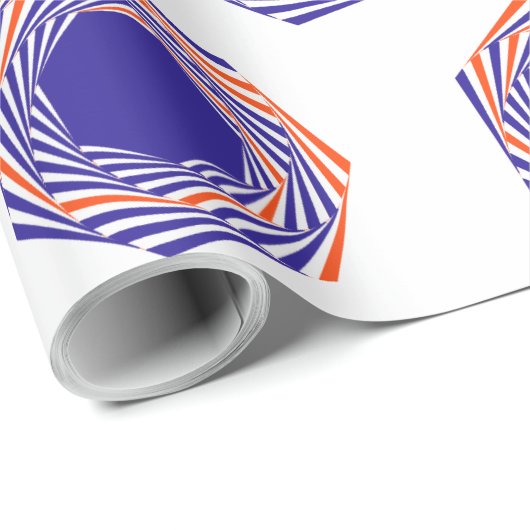 ブルーインク球グラフィックス抽象芸術アートパターン ラッピングペーパー (ロールコーナー)