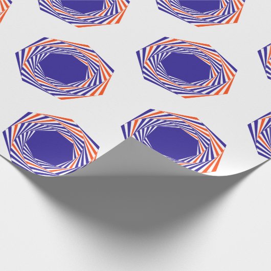 ブルーインク球グラフィックス抽象芸術アートパターン ラッピングペーパー (角)