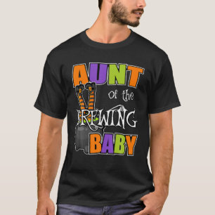 ブルーイングの叔母ベビーハロウィーンテーマベビーシャワーS Tシャツ