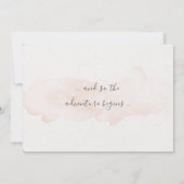 ブルーイングピーチウォーターカラーフラットサンキューカード サンキューカード (裏面)