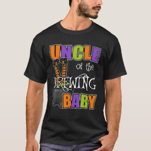 ブルーイングベビーハロウィーンテーマベビーシャワーの叔父 Tシャツ
