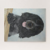 ブルーイングリッシュコックスペイン非常にかわいい犬 ジグソーパズル (横)