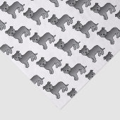 ブルーイングリッシュステフィーかわいい漫画の犬のパターン 薄葉紙 (詳細)